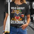 Tiger Reading Book Wearing Glasses Library Animal T-Shirt Gifts for Her
