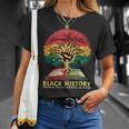 History Inspiring Future Fist Tree Book Roots T-Shirt Gifts for Her