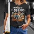 I Travel To Read Books Girls & Women Traveller Reader T-Shirt Gifts for Her I Travel To Read Books Girls & Women Traveller Reader T-Shirt Gifts for Her
