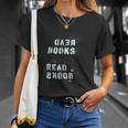 Trendy Read Books Stencil Spray Paint T-Shirt Gifts for Her