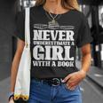 Never Underestimate a Girl With a Book Aesthetic Graphic T-Shirt Gifts for Her Never Underestimate a Girl With a Book Aesthetic Graphic T-Shirt Gifts for Her