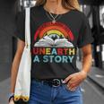 Unearth a Story Summer Reading 2026 Vintage Book Rainbow T-Shirt Gifts for Her Unearth a Story Summer Reading 2026 Vintage Book Rainbow T-Shirt Gifts for Her