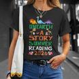 Unearth A Story Summer Reading Program 2026 Dinosaur Book T-Shirt Gifts for Her