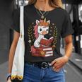 Unicorn Reading Book Graphic Unicorn With Book Floral T-Shirt Gifts for Her Unicorn Reading Book Graphic Unicorn With Book Floral T-Shirt Gifts for Her