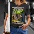 Vintage Horror Comic Book Cover Shadowed Library Zombie T-Shirt Gifts for Her