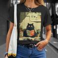 Vintage Japanese Cat Book Lovers Librarian Cat Dad Teacher T-Shirt Gifts for Her Vintage Japanese Cat Book Lovers Librarian Cat Dad Teacher T-Shirt Gifts for Her