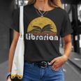 Vintage Reading Book Librarian Retro Sunset T-Shirt Gifts for Her