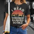 Vintage Retro I Read Banned Books T-Shirt Gifts for Her