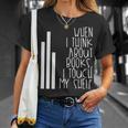 When I Think About Books I Touch My Shelf Reading T-Shirt T-Shirt Gifts for Her