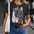 A Whole Llama Learning Going On Book Reading School Llama T-Shirt Gifts for Her A Whole Llama Learning Going On Book Reading School Llama T-Shirt Gifts for Her