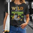 Wild About Reading Books Reader Librarian Wild Animals Lover T-Shirt Gifts for Her Wild About Reading Books Reader Librarian Wild Animals Lover T-Shirt Gifts for Her