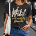 WILD ABOUT READING I Love Books Bookworm Library Day T-Shirt Gifts for Her WILD ABOUT READING I Love Books Bookworm Library Day T-Shirt Gifts for Her