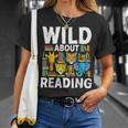 Wild About Reading Safari Animals Books Teacher Student T-Shirt Gifts for Her Wild About Reading Safari Animals Books Teacher Student T-Shirt Gifts for Her