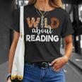 Wild About Reading Teacher Reading Books Back To School T-Shirt Gifts for Her