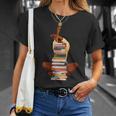 Woman And Books Stack Afro Girl Book Lover T-Shirt Gifts for Her