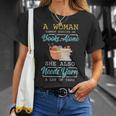 Woman Survives On Books And Yarn Crocheter Crocheting T-Shirt Gifts for Her Woman Survives On Books And Yarn Crocheter Crocheting T-Shirt Gifts for Her