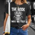 Women's The Book Was Better Fiction Novel Readers Bookish Cat T-Shirt Gifts for Her Women's The Book Was Better Fiction Novel Readers Bookish Cat T-Shirt Gifts for Her