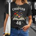 Women's Chapter 48 Years Old 48th Birthday Celebration Floral Book T-Shirt Gifts for Her Women's Chapter 48 Years Old 48th Birthday Celebration Floral Book T-Shirt Gifts for Her