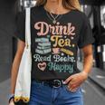 Women's Drink Tea Read Books Nerd Book Reader Book Reading Lover T-Shirt Gifts for Her Women's Drink Tea Read Books Nerd Book Reader Book Reading Lover T-Shirt Gifts for Her