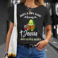 Women's Just A Girl Who Loves Jesus And Avocados And Books T-Shirt Gifts for Her