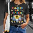 Women's Readers Are Leaders Reading Book Lovers Teacher Rainbow Kids T-Shirt Gifts for Her