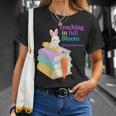 Women's Teaching Spring Semester Bunny Books Pencil Classroom T-Shirt Gifts for Her