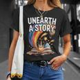 Women's Unearth A Story Rainbow Treasure Book Summer Reading 2026 T-Shirt Gifts for Her