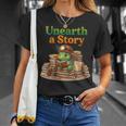 Women's Unearth a Story Summer 2026 Dinosaur Reading Books Dino T-Shirt Gifts for Her Women's Unearth a Story Summer 2026 Dinosaur Reading Books Dino T-Shirt Gifts for Her