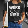 Word Nerd Book Reading T-Shirt Gifts for Her