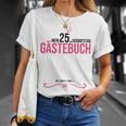 25th Birthday Girl 25 Years Party Guest Book T-Shirt Gifts for Her