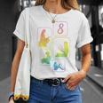 8th Birthday Book Reading Bookworm Book Lover Girls T-Shirt Gifts for Her