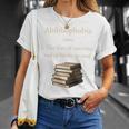 Abibliophobia Definition Book Lover Premium Tri-Blend T-Shirt Gifts for Her