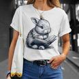 Adorable Reading Bunny Drawing For Book Lovers Philossophers T-Shirt Gifts for Her Adorable Reading Bunny Drawing For Book Lovers Philossophers T-Shirt Gifts for Her