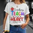 THE BEST TEACHERS TEACH FROM THE HEART NOT BOOK T-SHIRT Men Women T-Shirt Gifts for Her
