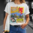 Birthday Boys Shirt Age 5 Superhero Comic Book Theme Party T-Shirt Gifts for Her