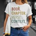 Book Chapter Verse Christian Bible Reformed Theology T-Shirt Gifts for Her