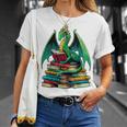 Book Dragon Reading Books T-Shirt Gifts for Her
