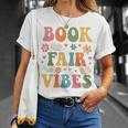 Book Fair Vibes Groovy Retro School Reading Nostalgic T-Shirt Gifts for Her