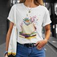 Book Lovers Wildflowers Books Reading Cute Floral Readers T-Shirt Gifts for Her