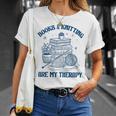 Books & Knitting Are My Therapy Reading Knitting Lover Craft T-Shirt Gifts for Her