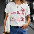 Books Cozy Nooks And Hot Cocoa Cute Fall Booklover T-Shirt Gifts for Her