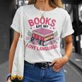Books Are My Love Language Retro Bookworm Flowers Valentine T-Shirt Gifts for Her Books Are My Love Language Retro Bookworm Flowers Valentine T-Shirt Gifts for Her