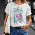 Bookworm Avid Reader Book Reading Nerd Crazy Book Lady Raglan Baseball Tee T-Shirt Gifts for Her