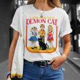 Caring For Your Evil Cat Retro Dark Humor Book Cover Premium Tri-Blend T-Shirt Gifts for Her