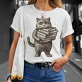 Cat Book Lover Reading Men Women Kids T-Shirt Gifts for Her