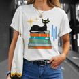 Cat And Books Retro Midcentury Mid Century Aesthetic T-Shirt Gifts for Her Cat And Books Retro Midcentury Mid Century Aesthetic T-Shirt Gifts for Her