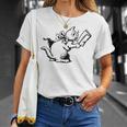 Cat Reading a Book Print T-Shirt Gifts for Her