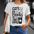 Cats Books And Coffee Kitty Cat Lover T-Shirt Gifts for Her Cats Books And Coffee Kitty Cat Lover T-Shirt Gifts for Her