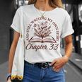 Chapter 33 Book Readers Flower Lovers 33rd Birthday Girls T-Shirt Gifts for Her