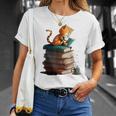 Cute Cat Lovers Book Lovers For Women And Men T-Shirt Gifts for Her